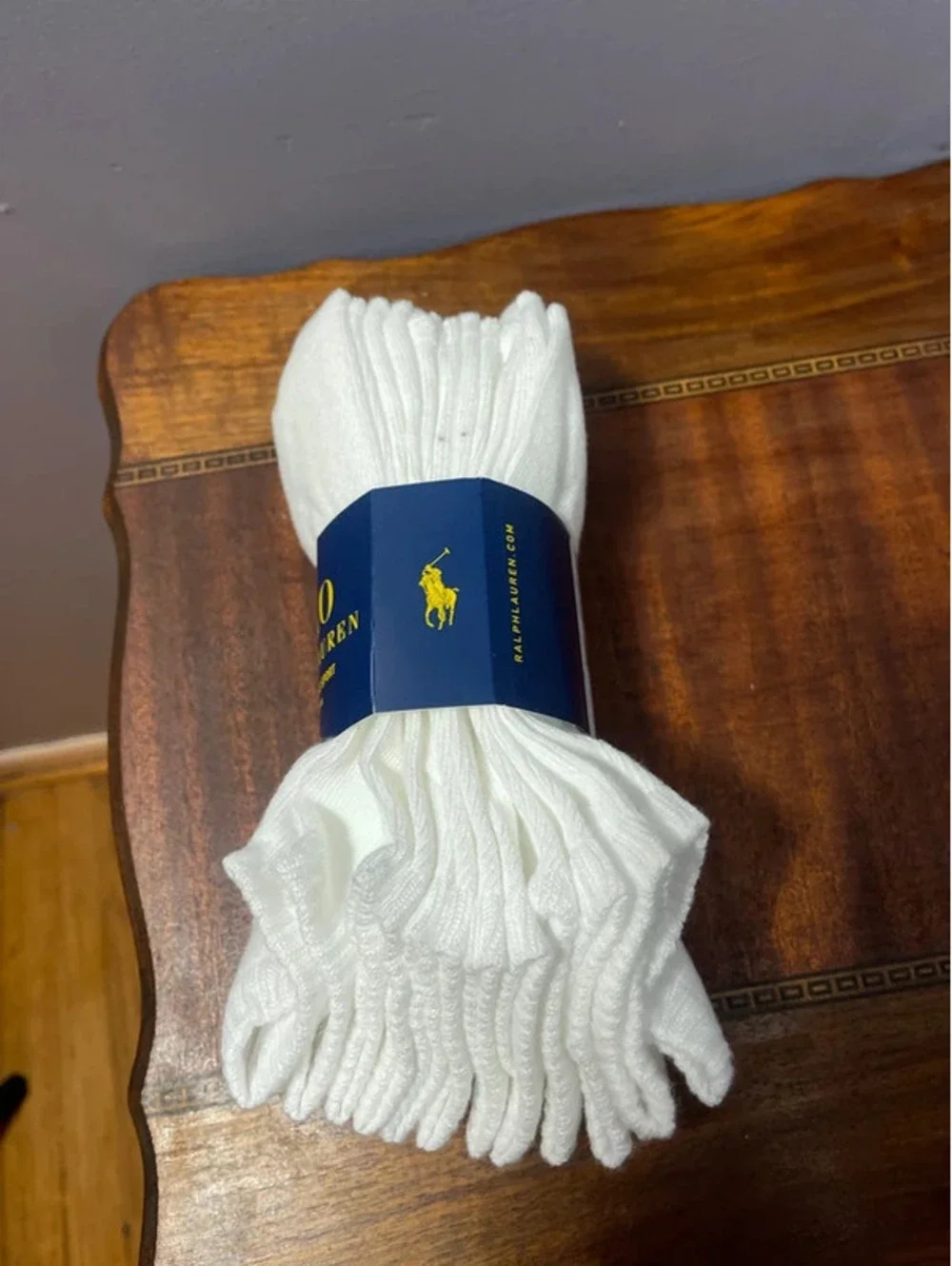 New 6 pair pack Polo Ralph Lauren mens no show socks white size 6-12.5 [COPY]